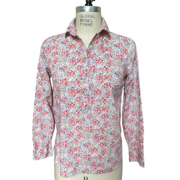 J. Crew Tops - J.Crew x Liberty Pink Floral Print Popover Tunic Size 0